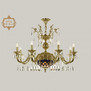 Подвесная люстра Art Classic 31.29.8.CK250SP.250GL.G.Sp.Amber.Blue.1E