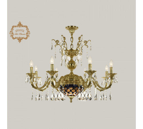 Подвесная люстра Art Classic 31.29.8.CK250SP.250GL.G.Sp.Amber.Blue.1E