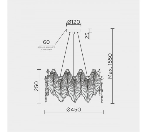 Подвесная люстра Modelux ML.2293.450 GD