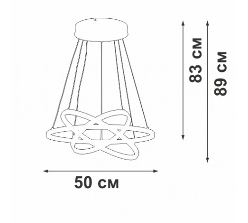 Подвесная люстра Vitaluce V2515DT-0/3S Подвесная люстра Vitaluce V2515DT-0/3S