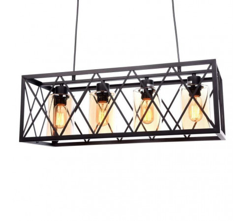 Подвесная люстра Lumina Deco Nortis LDP 11535-4 BK Подвесная люстра Lumina Deco Nortis LDP 11535-4 BK