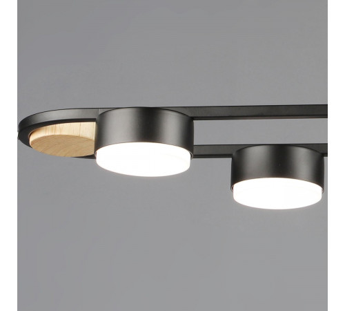 Подвесная люстра Reluce 02760-0.3-06 BK+WOOD GX53 Подвесная люстра Reluce 02760-0.3-06 BK+WOOD GX53