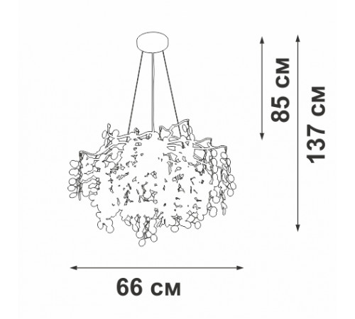Подвесная люстра Vitaluce V2832-8/7S