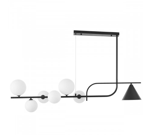 Подвесная люстра Lumina Deco LDP 7036-7 BK+WT Подвесная люстра Lumina Deco LDP 7036-7 BK+WT