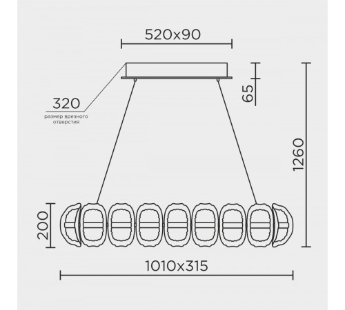 Подвесная люстра Modelux ML.2520.1050 GD