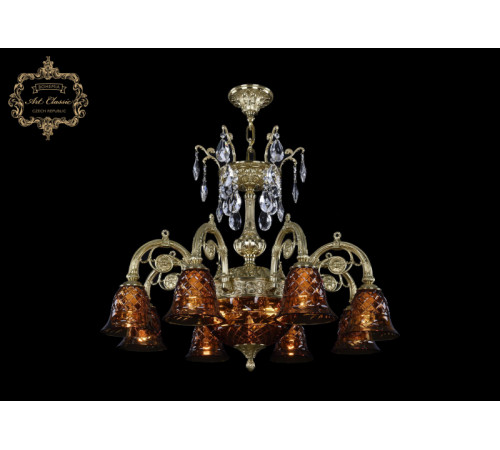 Подвесная люстра Art Classic 31.14.8.KR175SP.250IT.G.Sp.Amber.1B
