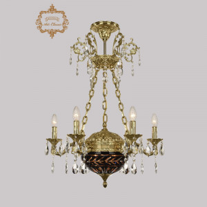 Подвесная люстра Art Classic 31.51.6.CK125SP.250SP.G.Sp.Amber.Blue.1D