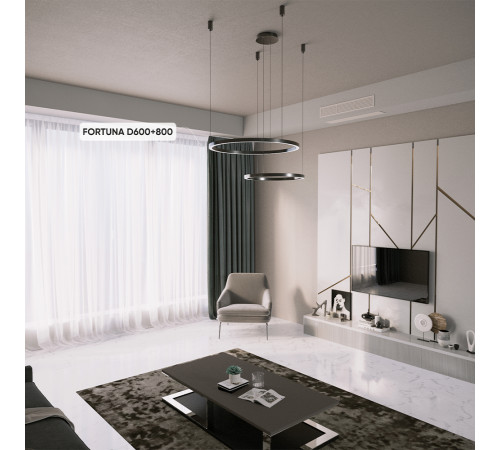 Подвесная люстра Crystal Lux FORTUNA SP123W LED BLACK Подвесная люстра Crystal Lux FORTUNA SP123W LED BLACK