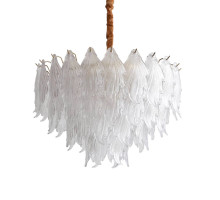 Подвесная люстра Delight Collection Crystal leaf 6489P/D800 gold/clear