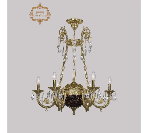 Подвесная люстра Art Classic 31.44.6.KR175SP.250IT.G.Sp.Amber.Blue.1A