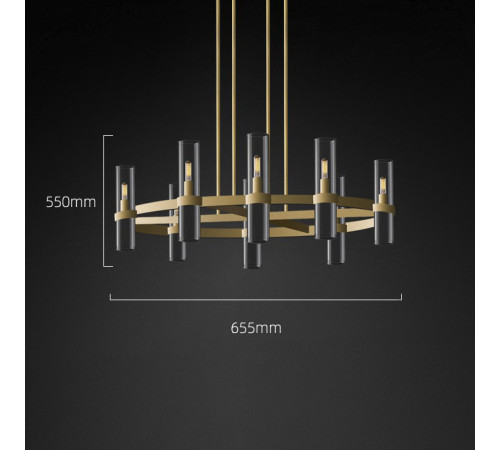Подвесная люстра Delight Collection Ravelle MT8888-8H antique brass Подвесная люстра Delight Collection Ravelle MT8888-8H antique brass