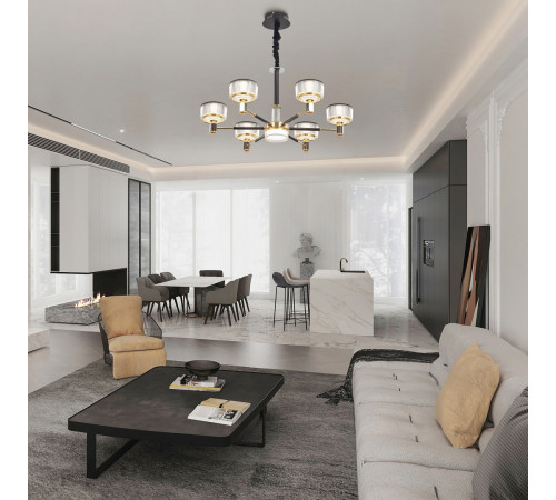 Подвесная люстра Arte Milano Neapolis 276210/6 BK/GD