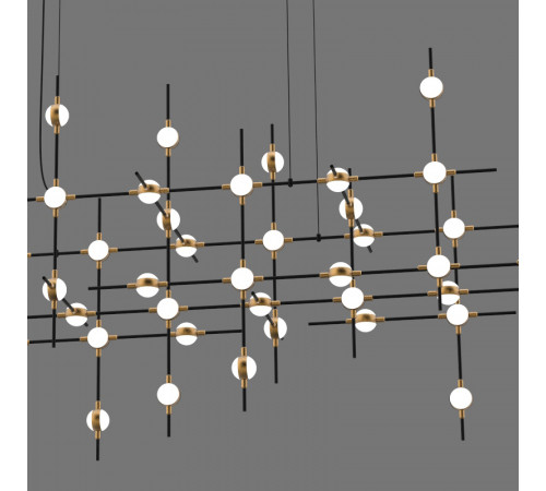 Подвесная люстра Delight Collection Molecular 55 black/gold