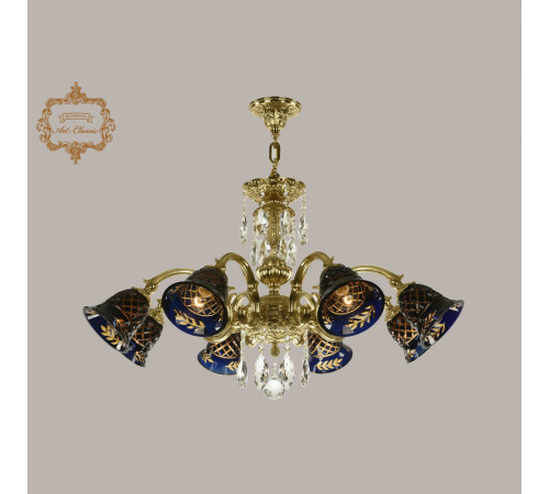 Подвесная люстра Art Classic 31.31.8.NV215IV.150SP.G.Sp.Amber.Blue.1B
