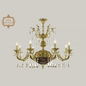 Подвесная люстра Art Classic 31.29.8.CK250SP.250GL.G.Sp.Amber.Blue.1A