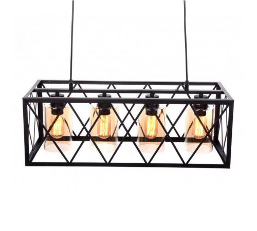 Подвесная люстра Lumina Deco Nortis LDP 11535-4 BK Подвесная люстра Lumina Deco Nortis LDP 11535-4 BK