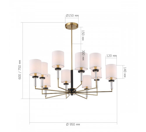 Подвесная люстра ST Luce Веритас SL1404.303.10