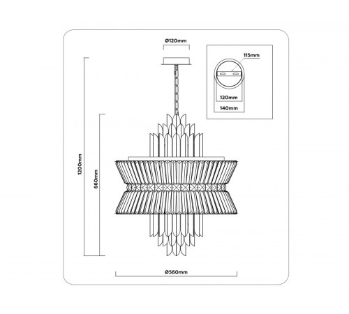 Подвесная люстра Ambrella Light High Light Crystal LH41017 Подвесная люстра Ambrella Light High Light Crystal LH41017