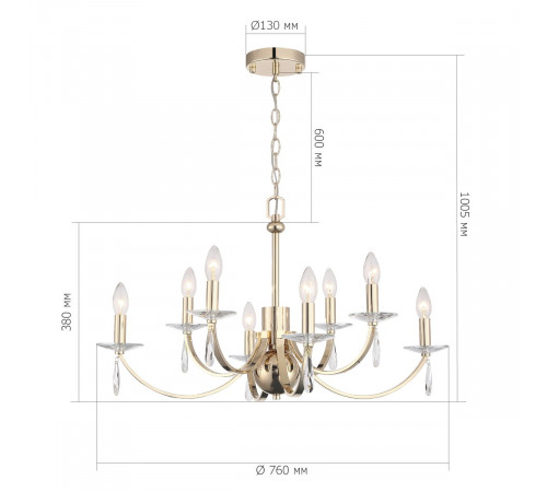 Подвесная люстра ST Luce Элеганс SL1405.203.08