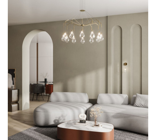 Подвесная люстра Eurosvet Birne 201002/12 латунь Smart a071499