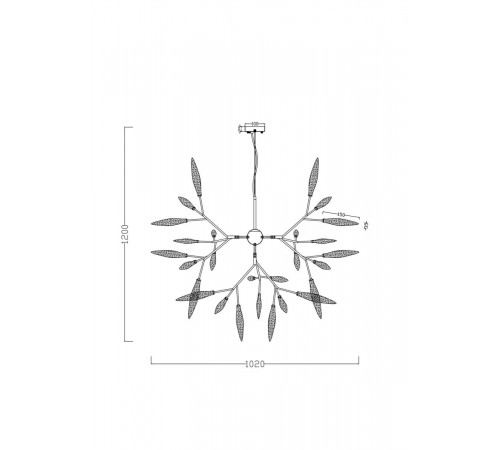 Подвесная люстра Freya Iris FR5067PL-36B Подвесная люстра Freya Iris FR5067PL-36B