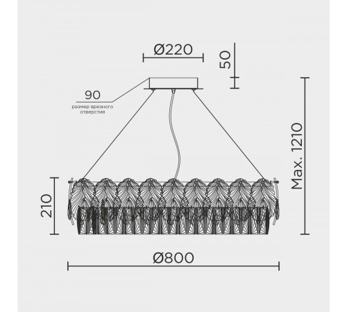Подвесная люстра Modelux ML.7445.800 GD