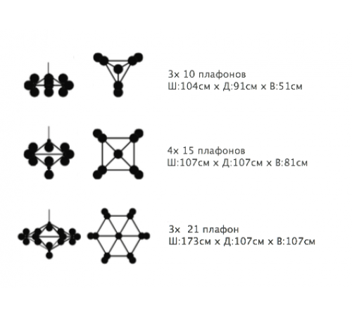 Подвесная люстра ImperiumLoft Люстра Modo Chandelier 15 Globes 74962-22