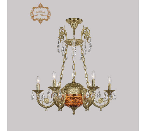Подвесная люстра Art Classic 31.44.6.KR175SP.250IT.G.Sp.Amber.1D