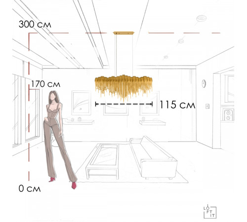 Подвесная люстра Loft IT Volver 10404/1150L GD Подвесная люстра Loft IT Volver 10404/1150L GD