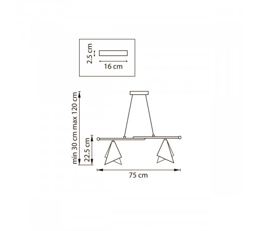 Подвесная люстра Lightstar Cone GW 757046
