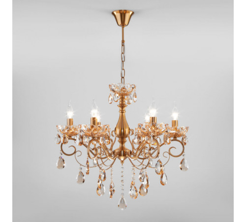 Подвесная люстра Eurosvet 10109/6 бронза/тонированный хрусталь Strotskis