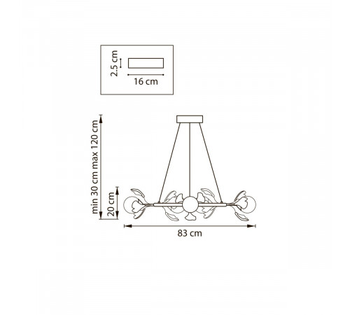 Подвесная люстра Lightstar Ceramo BW 799097