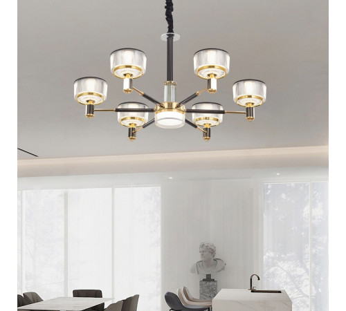 Подвесная люстра Arte Milano Neapolis 276210/6 BK/GD