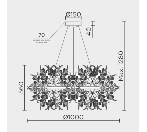 Подвесная люстра Modelux premium ML.6808.1000P CR