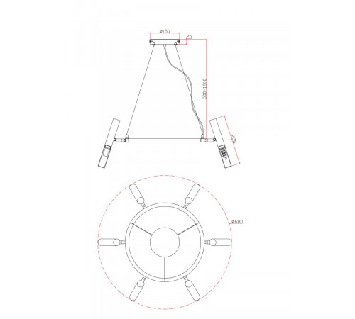 Подвесная люстра Freya Match FR6109PL-06CH