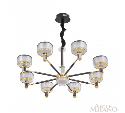 Подвесная люстра Arte Milano Neapolis 276210/8 BK/GD