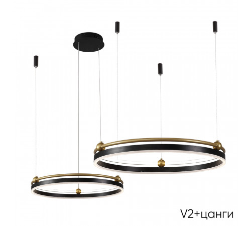 Подвесная люстра Crystal Lux FERNANDO SP123W LED  BLACK/GOLD