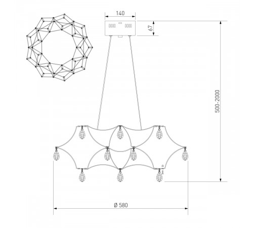 Подвесная люстра Bogate's Sonet 90401 LED a072115