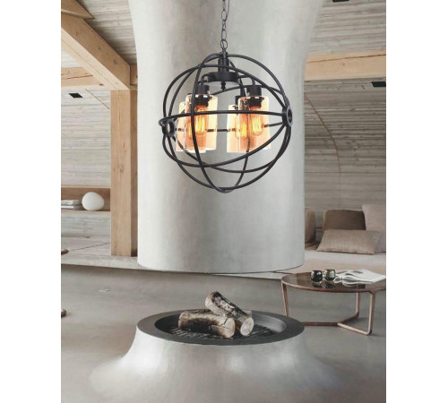 Подвесная люстра Lumina Deco Stradi LDP 11509-4 BK Подвесная люстра Lumina Deco Stradi LDP 11509-4 BK