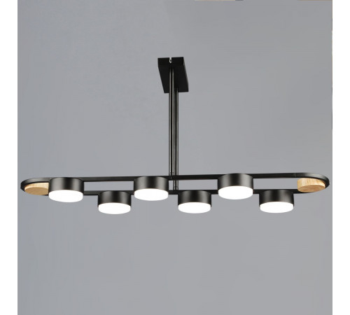 Подвесная люстра Reluce 02760-0.3-06 BK+WOOD GX53 Подвесная люстра Reluce 02760-0.3-06 BK+WOOD GX53