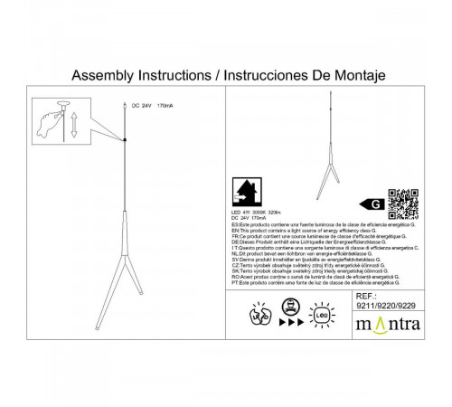 Подвесная люстра Mantra Arrecife 9384+9229 (5L)