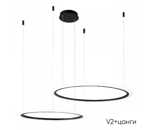 Подвесная люстра Crystal Lux MANZANA SP53W LED BLACK Подвесная люстра Crystal Lux MANZANA SP53W LED BLACK