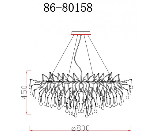 Подвесная люстра Garda Decor 86-80158