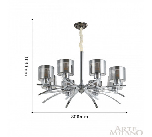 Подвесная люстра Arte Milano Neapolis 278207/8 Ni