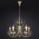 Подвесная люстра Eurosvet Alda 3305/5 латунь/прозрачный хрусталь Strotskis a072114