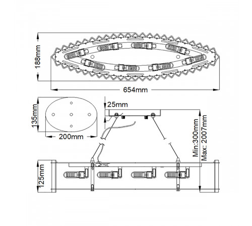 Подвесная люстра Kichler KL-CRYSTAL-SKYE-ISLE