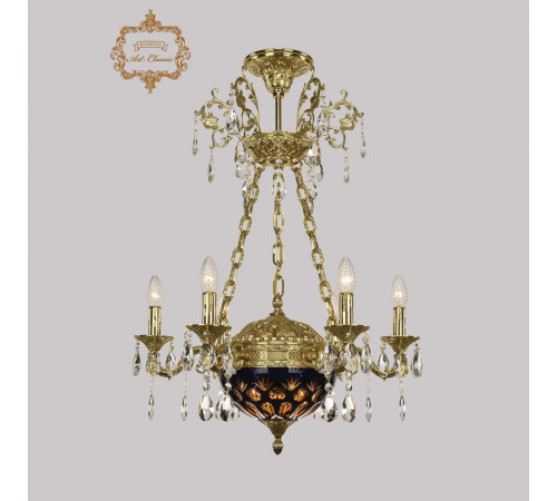 Подвесная люстра Art Classic 31.51.6.CK125SP.250SP.G.Sp.Amber.Blue.1E