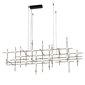 Подвесная люстра Delight Collection Molecular 55 black/gold