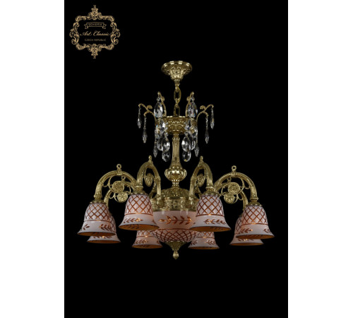 Подвесная люстра Art Classic 31.14.8.KR175SP.250IT.G.Sp.Amber.White.1B