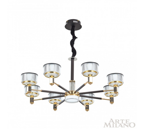 Подвесная люстра Arte Milano Neapolis 276210/8 BK/GD